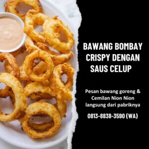 Bawang Bombay Crispy Dengan Saus Celup - Nion Nion (2)