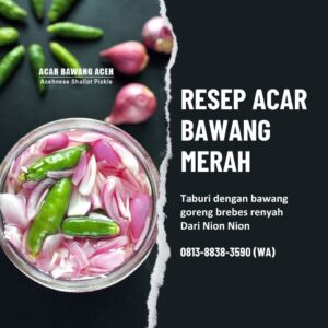 Resep Acar Bawang Merah - Nion Nion