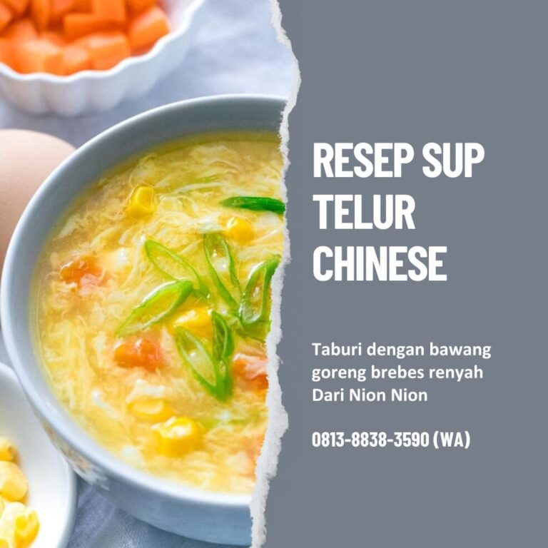 Resep Sup Telur Chinese Nion Nion