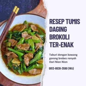 Resep Tumis Daging Brokoli Nion Nion