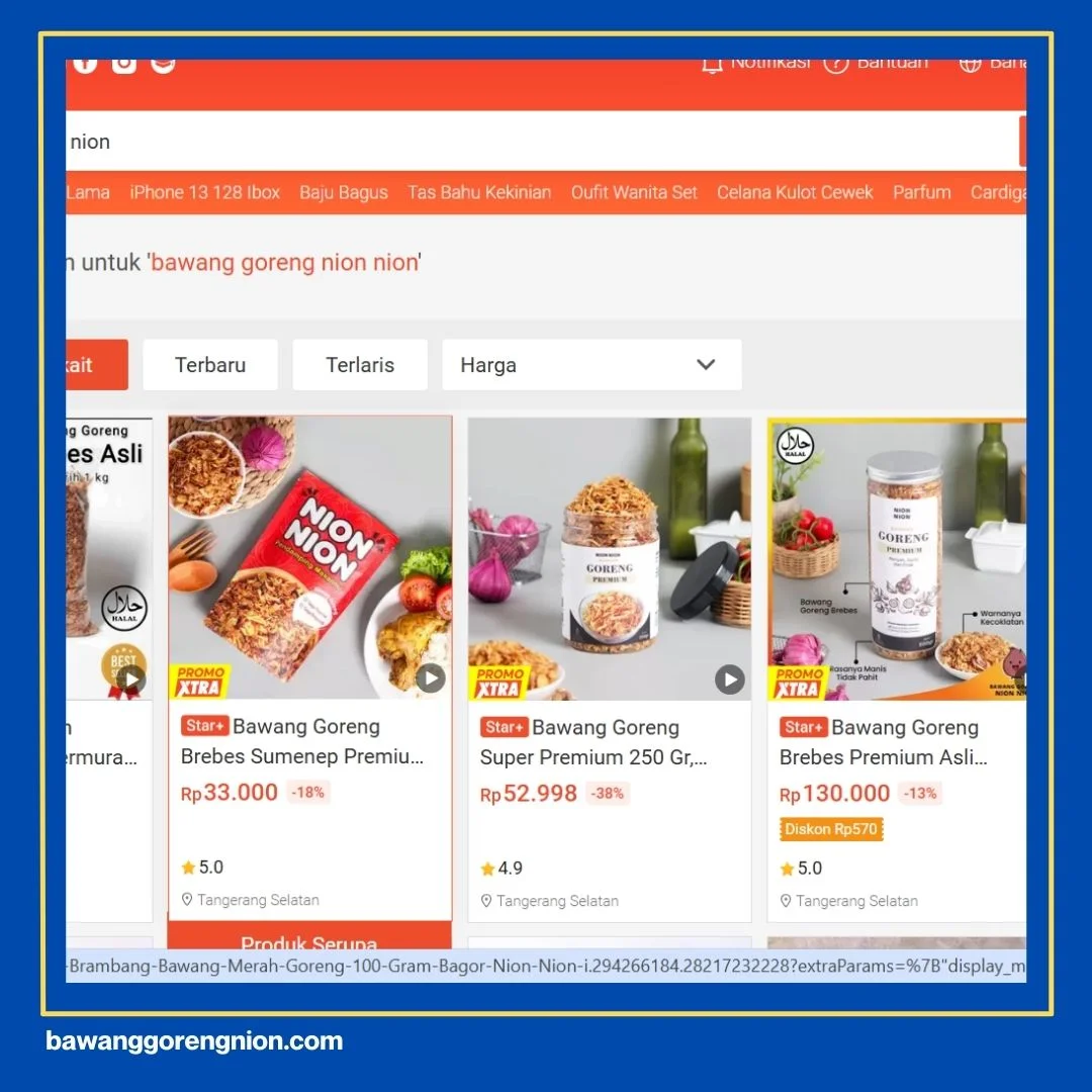 Harga Bawang Goreng 50 Gram