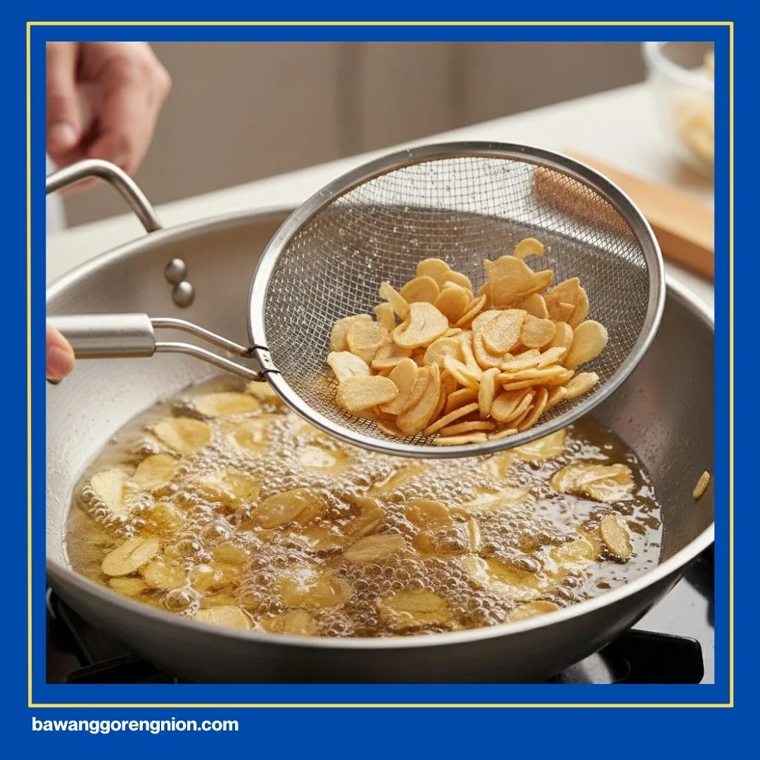 Cara Buat Bawang Putih Goreng Crispy